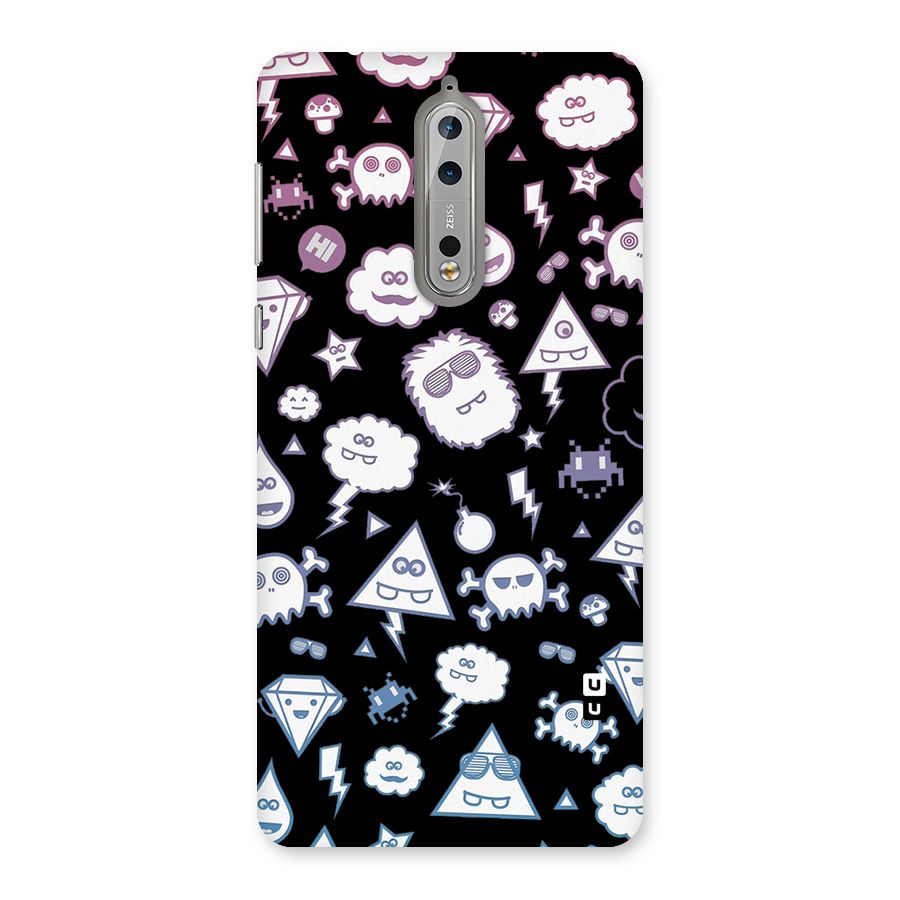 Funny Faces Back Case for Nokia 8