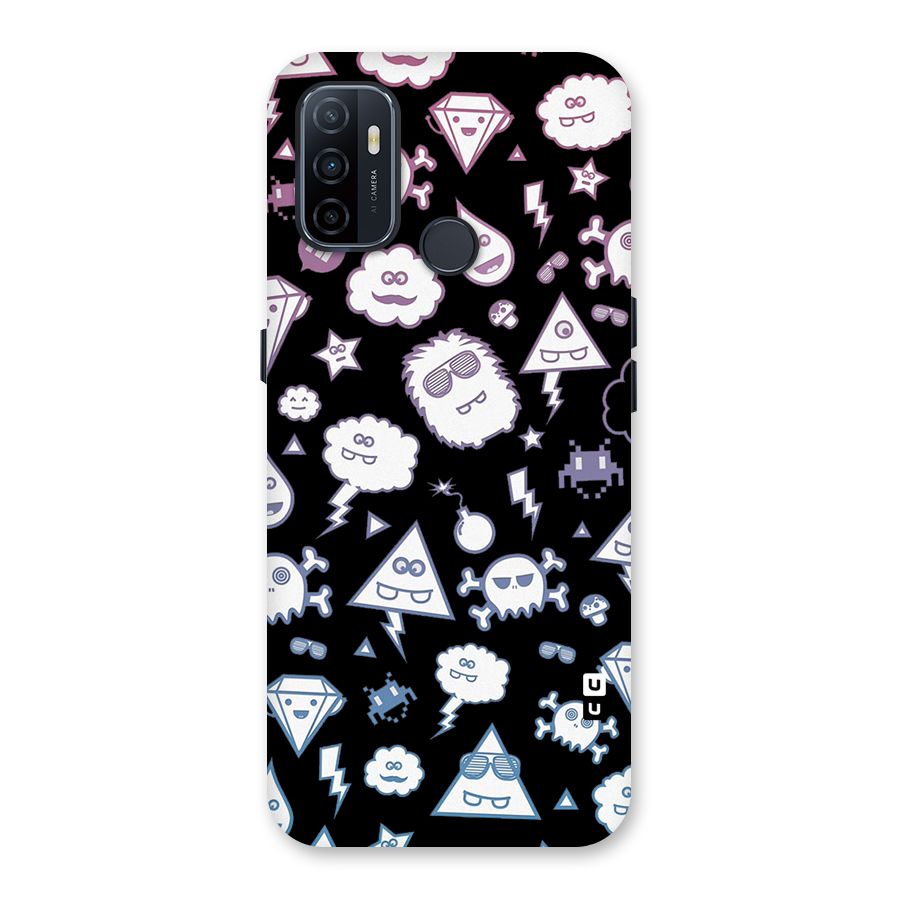 Funny Faces Back Case for Oppo A32