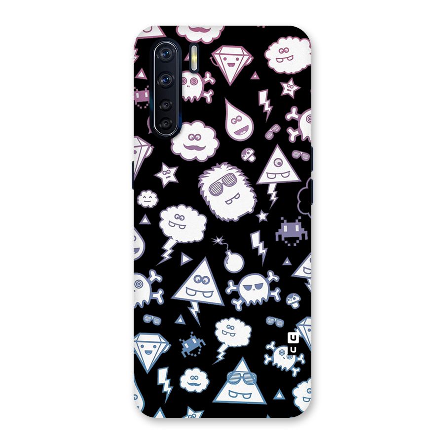 Funny Faces Back Case for Oppo F15