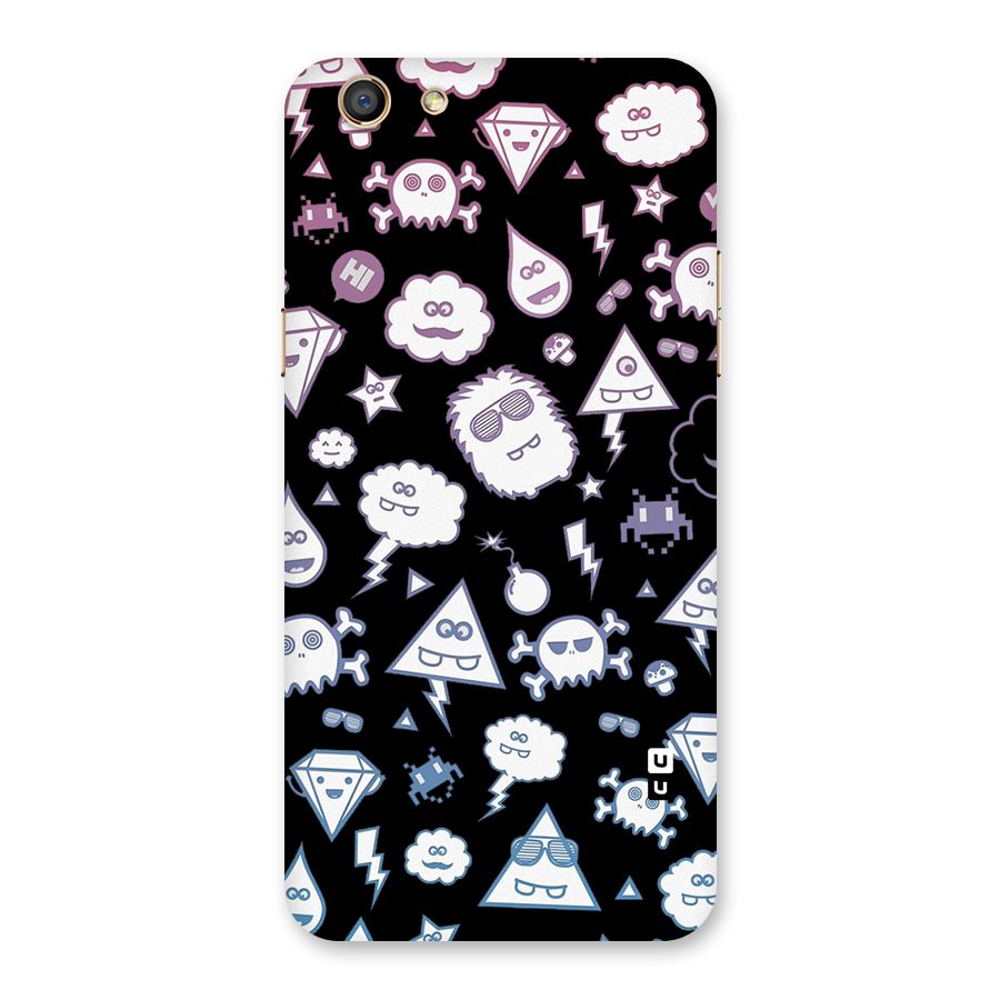 Funny Faces Back Case for Oppo F3