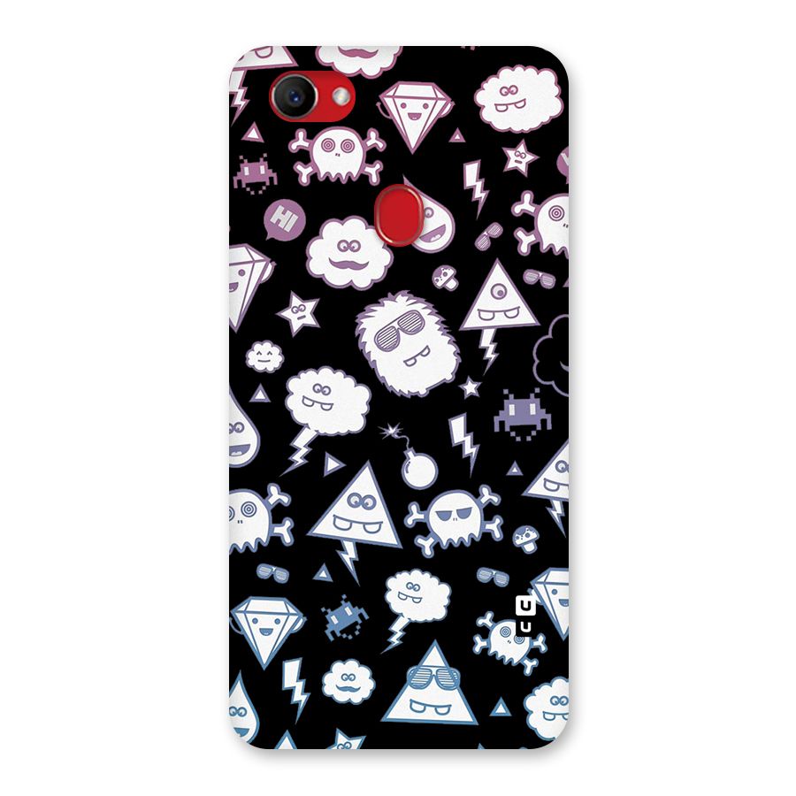 Funny Faces Back Case for Oppo F7