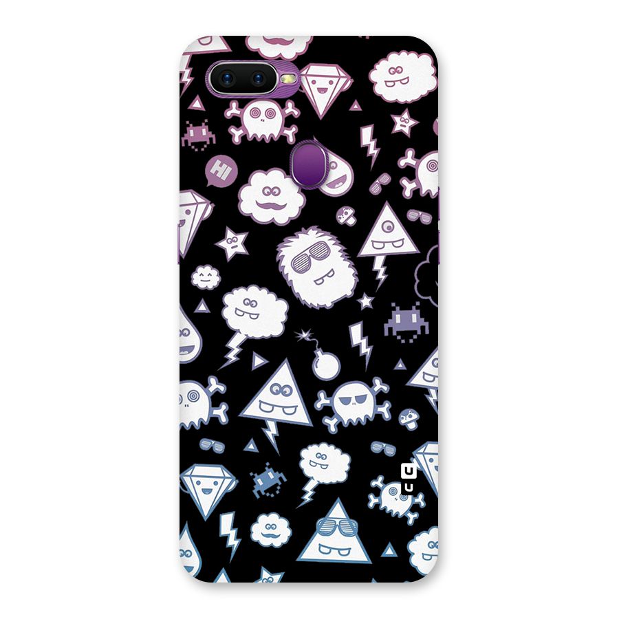 Funny Faces Back Case for Oppo F9