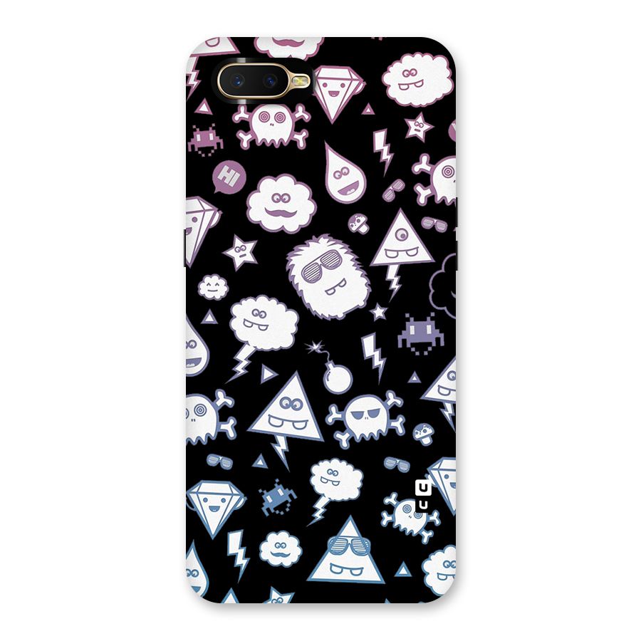 Funny Faces Back Case for Oppo K1