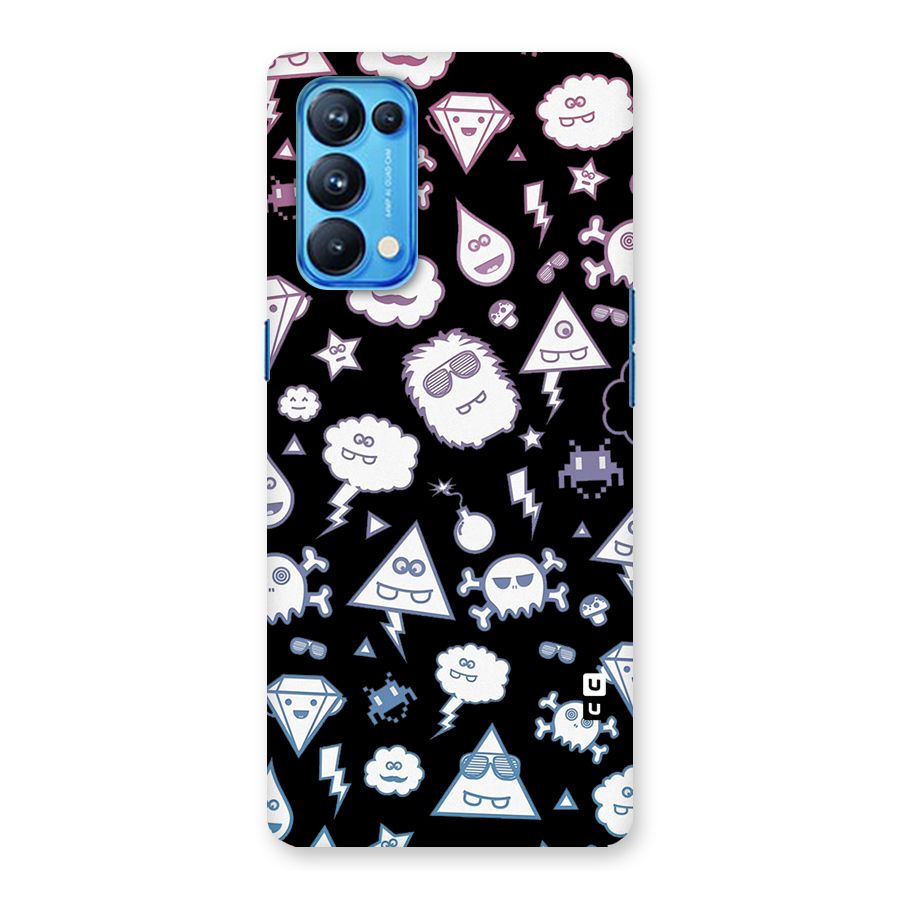 Funny Faces Back Case for Oppo Reno5 Pro 5G