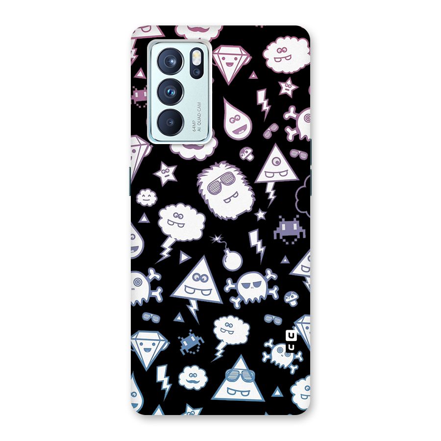 Funny Faces Back Case for Oppo Reno6 Pro 5G
