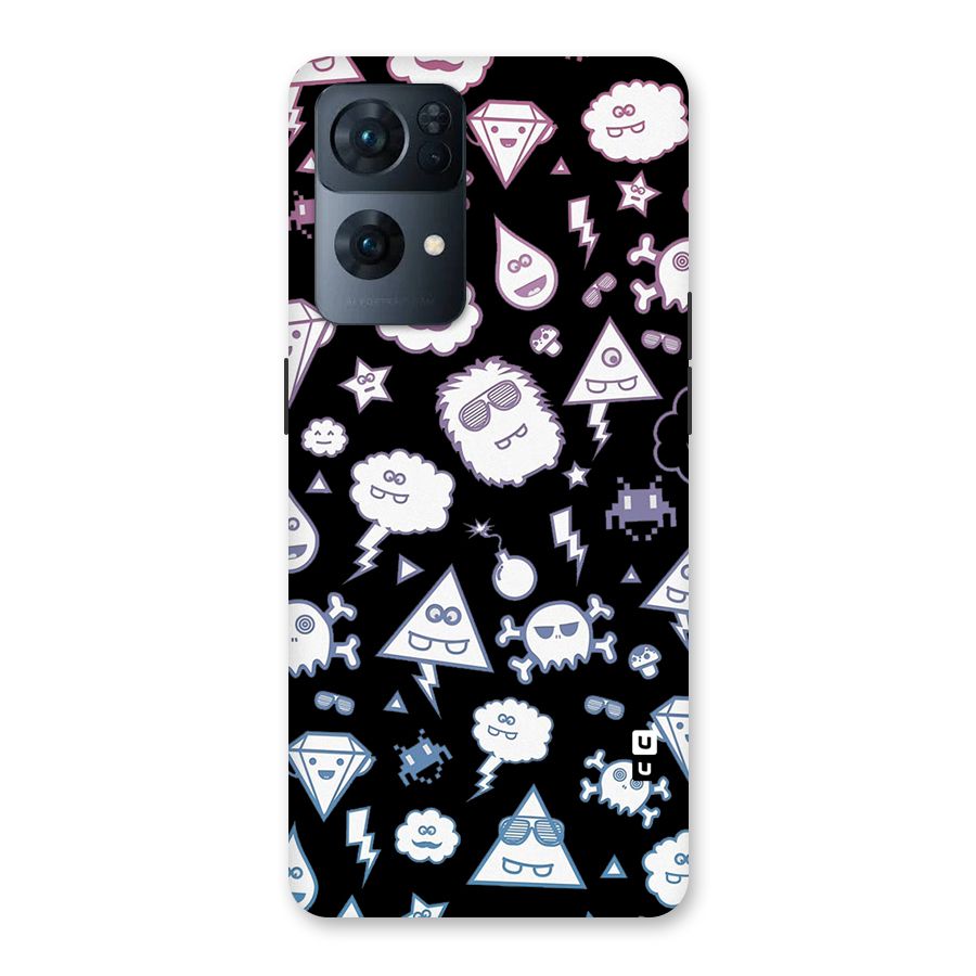 Funny Faces Back Case for Oppo Reno7 Pro 5G