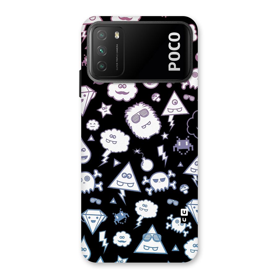 Funny Faces Back Case for Poco M3