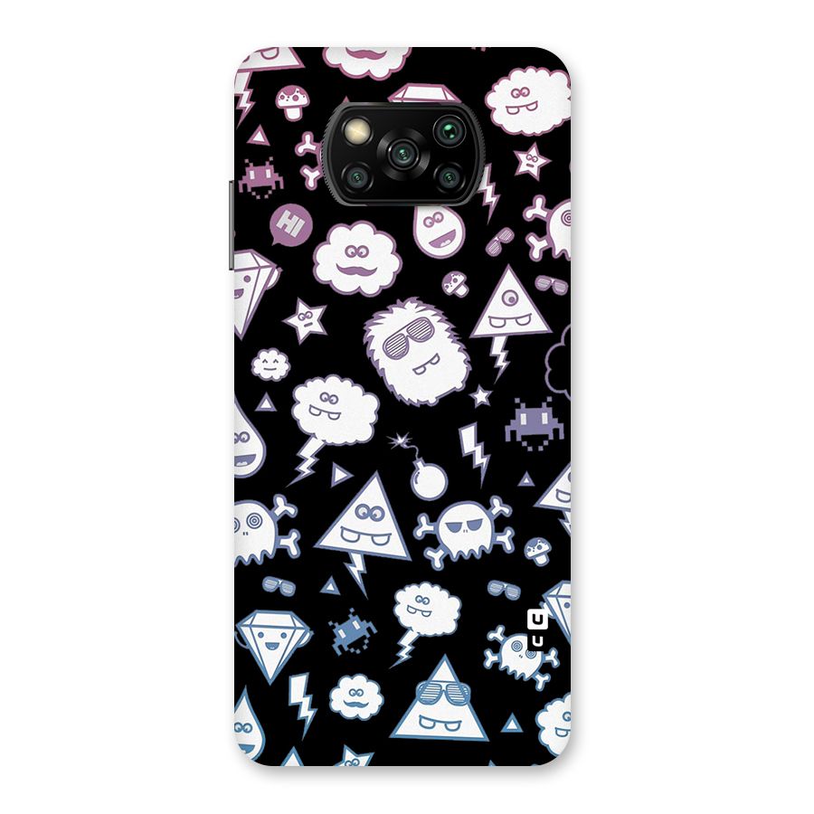 Funny Faces Back Case for Poco X3