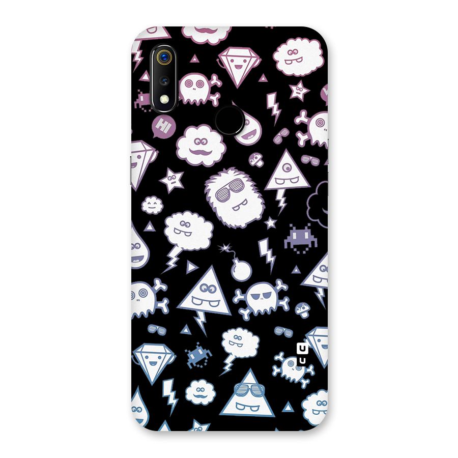 Funny Faces Back Case for Realme 3