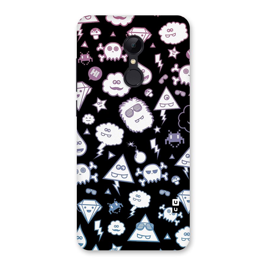 Funny Faces Back Case for Redmi 5