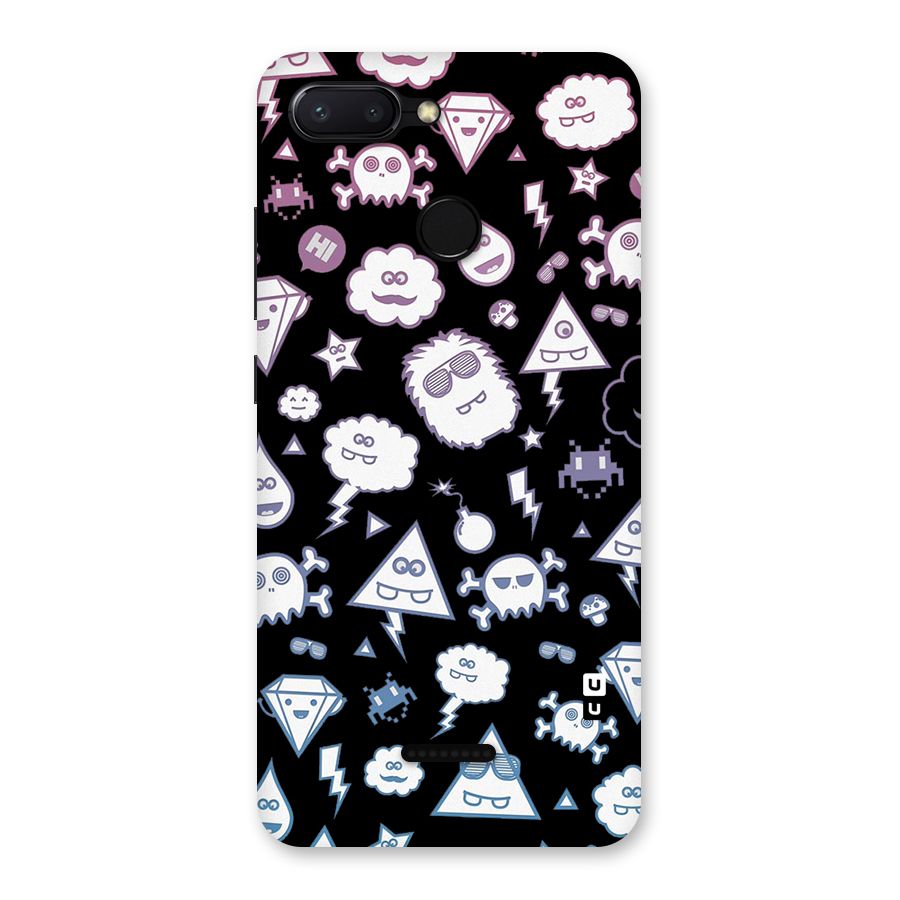 Funny Faces Back Case for Redmi 6