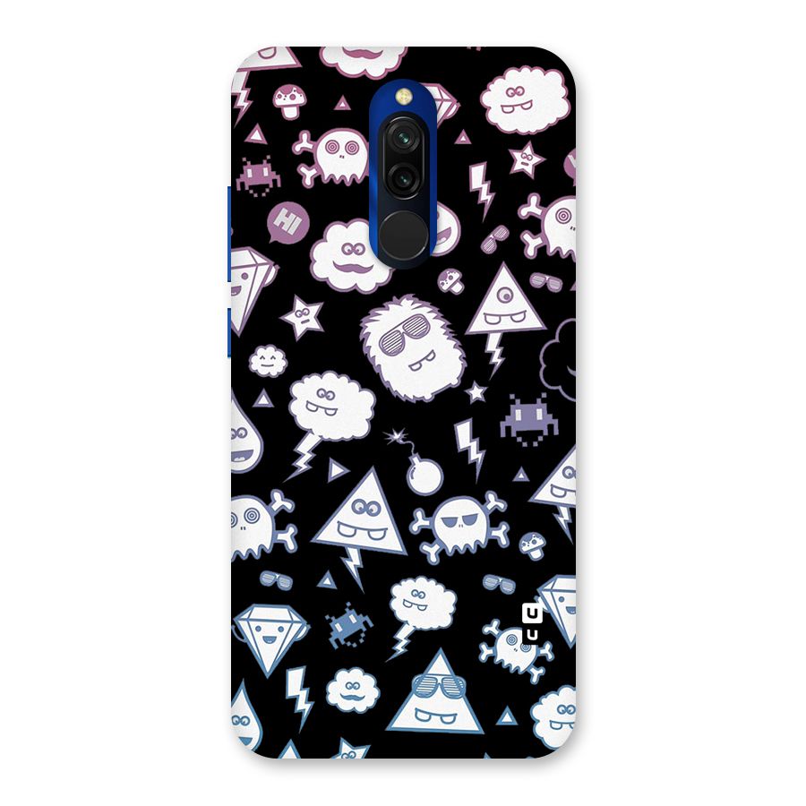 Funny Faces Back Case for Redmi 8
