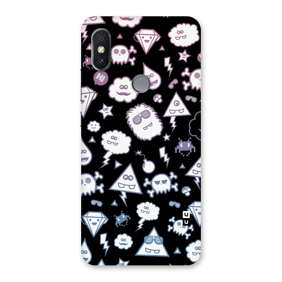 Funny Faces Back Case for Redmi Y2