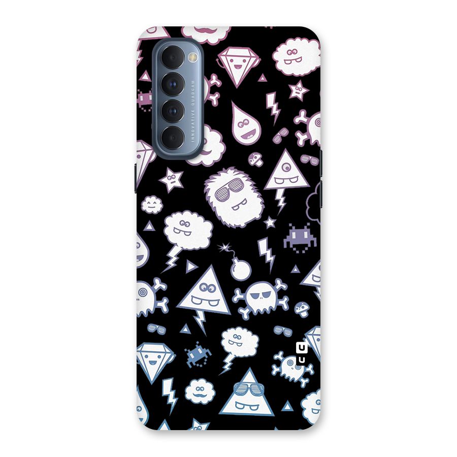 Funny Faces Back Case for Reno4 Pro