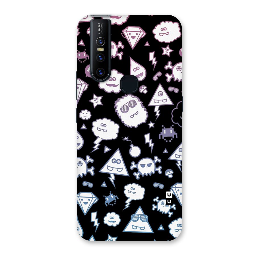 Funny Faces Back Case for Vivo V15