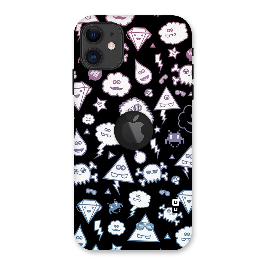 Funny Faces Back Case for iPhone 11 Logo Cut