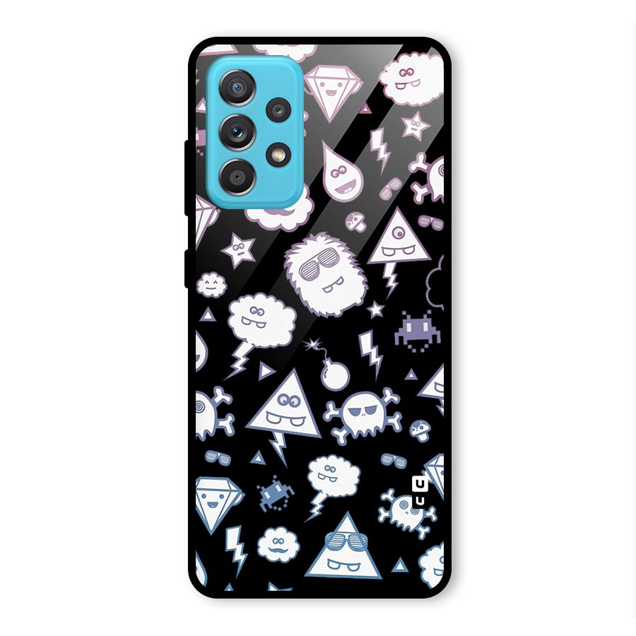 Funny Faces Glass Back Case for Galaxy A52
