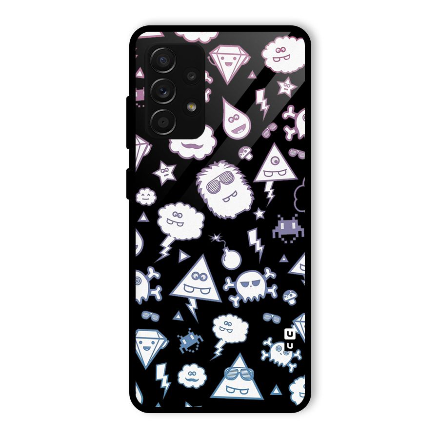 Funny Faces Glass Back Case for Galaxy A53 5G