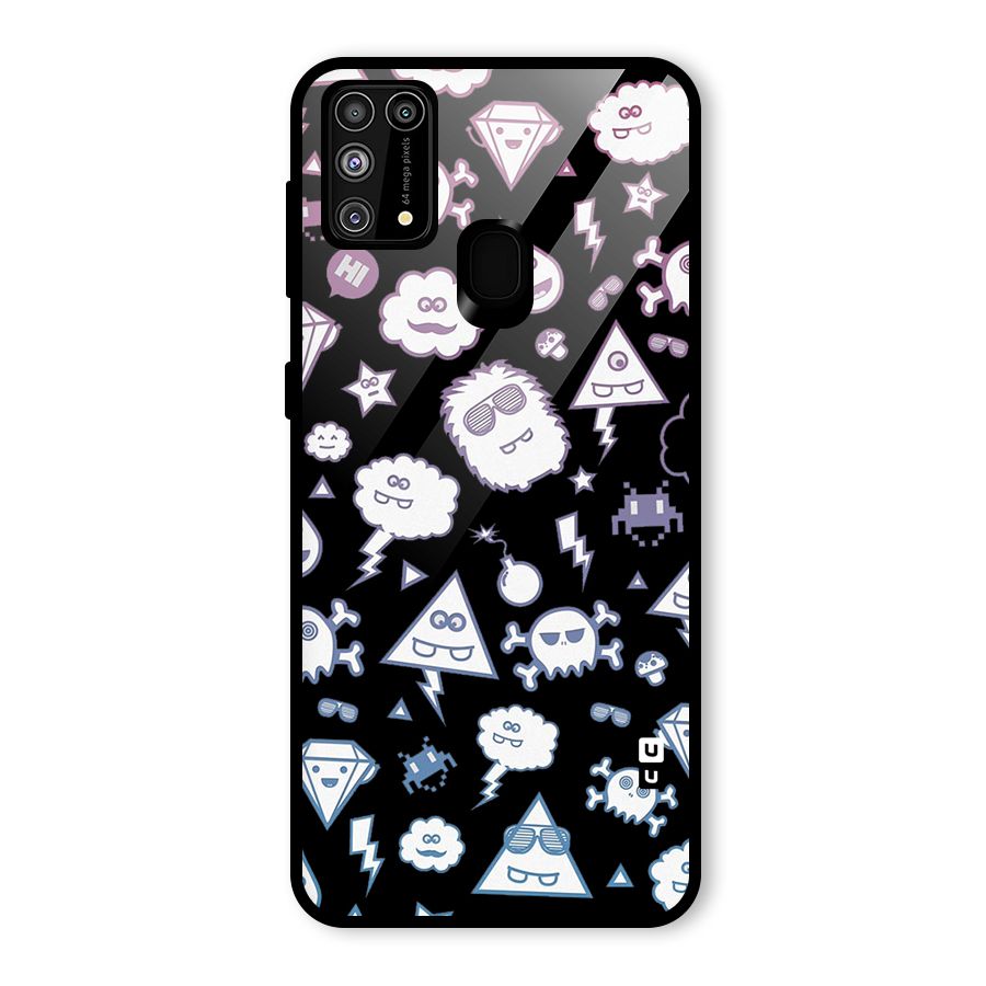 Funny Faces Glass Back Case for Galaxy F41