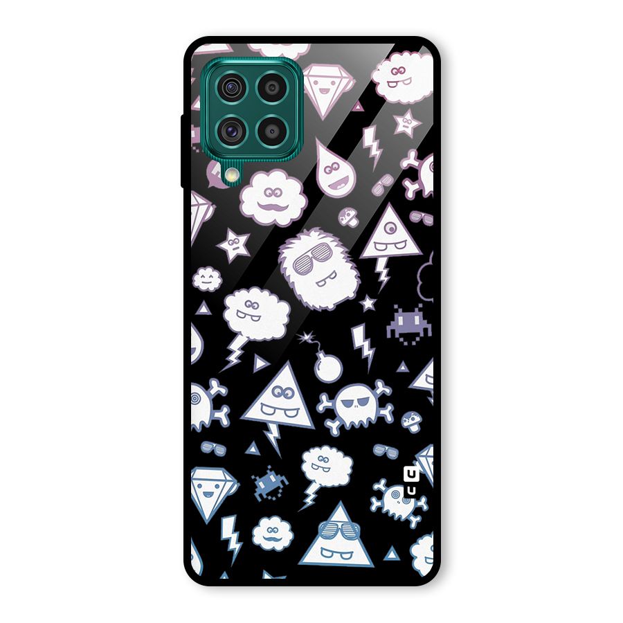 Funny Faces Glass Back Case for Galaxy F62