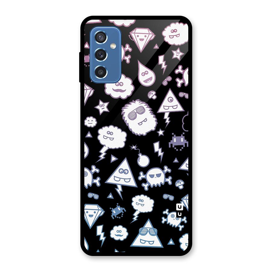 Funny Faces Glass Back Case for Galaxy M52 5G
