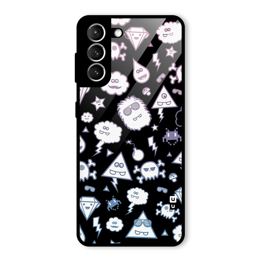 Funny Faces Glass Back Case for Galaxy S21 5G