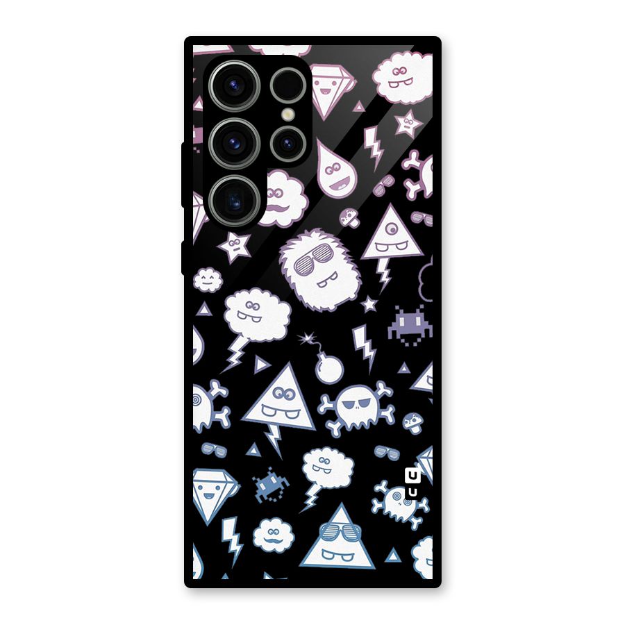 Funny Faces Glass Back Case for Galaxy S23 Ultra