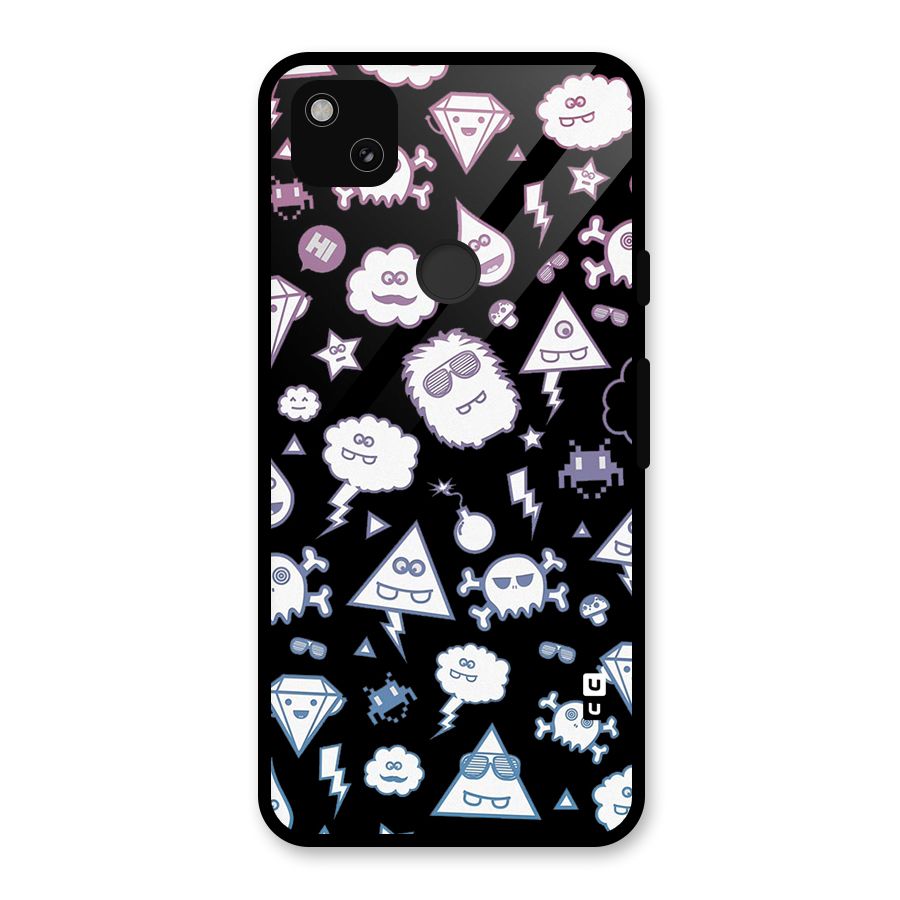 Funny Faces Glass Back Case for Google Pixel 4a