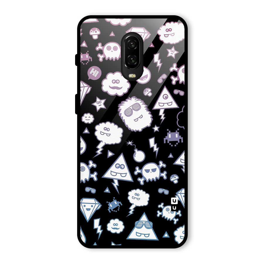 Funny Faces Glass Back Case for OnePlus 6T