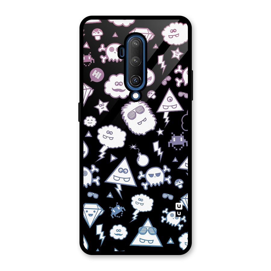 Funny Faces Glass Back Case for OnePlus 7T Pro