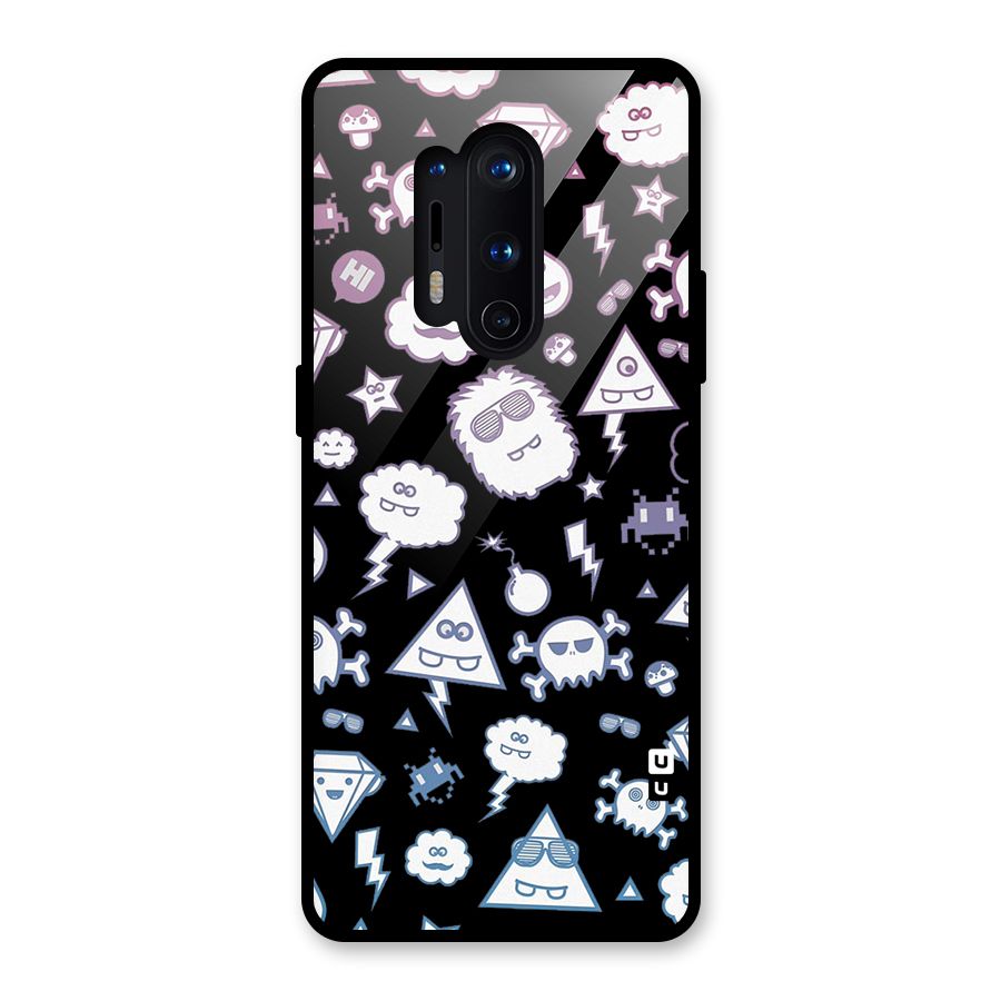 Funny Faces Glass Back Case for OnePlus 8 Pro