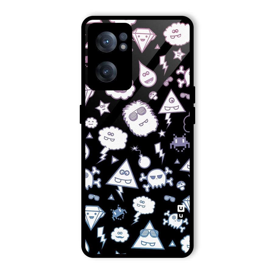 Funny Faces Glass Back Case for OnePlus Nord CE 2 5G