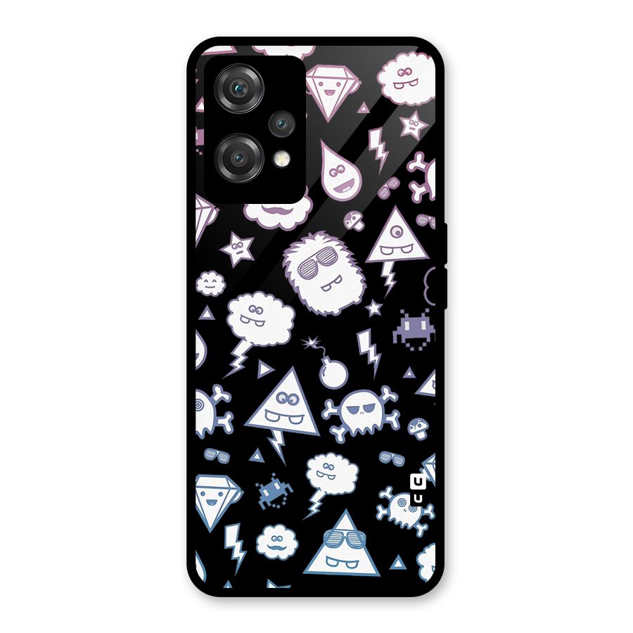 Funny Faces Glass Back Case for OnePlus Nord CE 2 Lite 5G