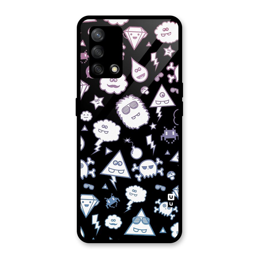 Funny Faces Glass Back Case for Oppo F19