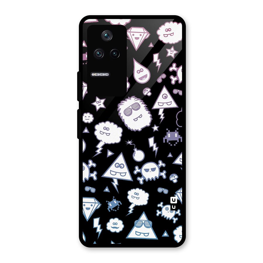 Funny Faces Glass Back Case for Poco F4 5G