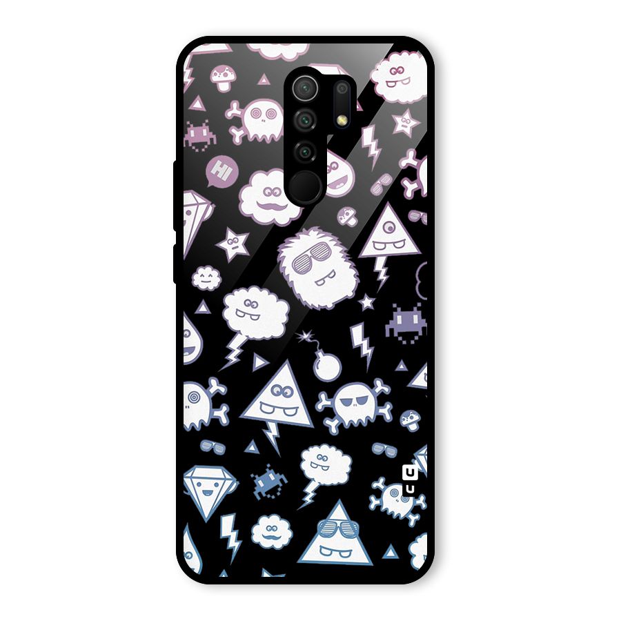Funny Faces Glass Back Case for Poco M2