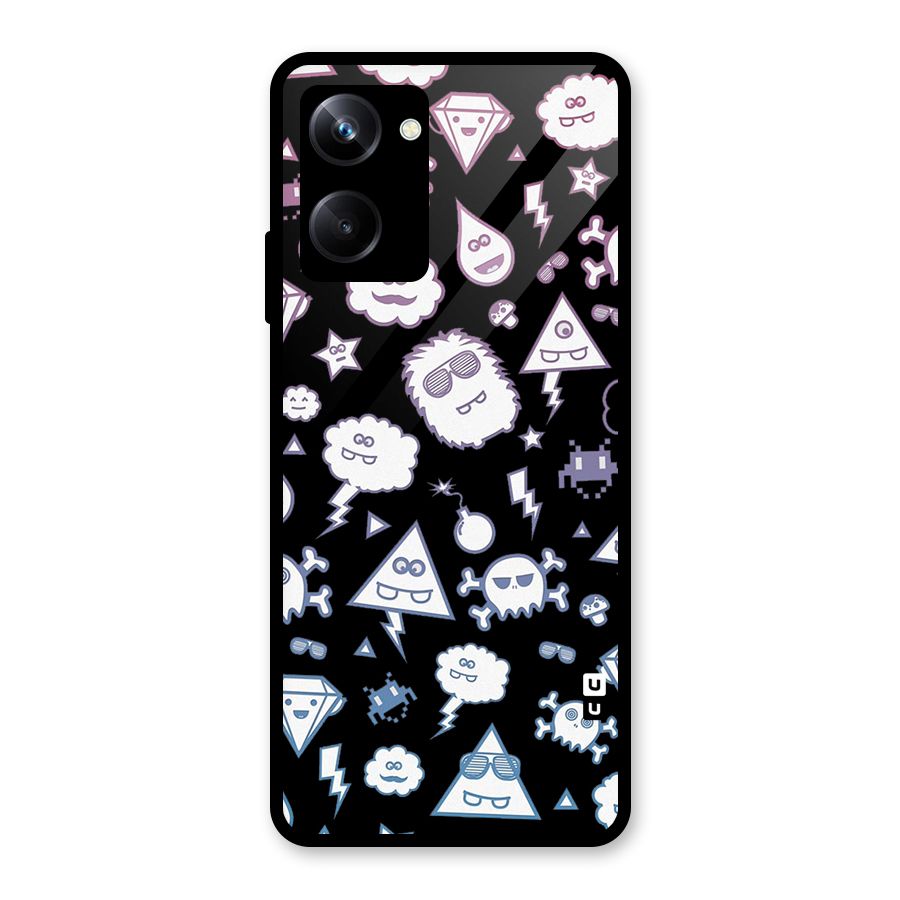 Funny Faces Glass Back Case for Realme 10 Pro