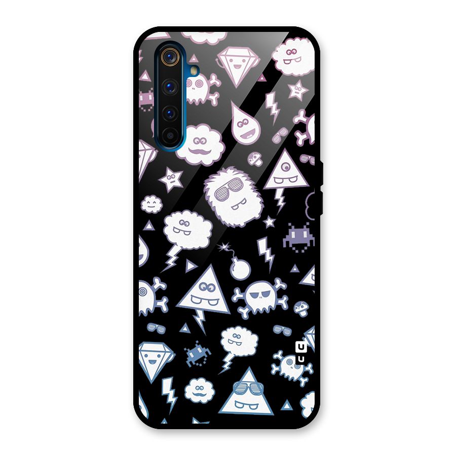 Funny Faces Glass Back Case for Realme 6 Pro