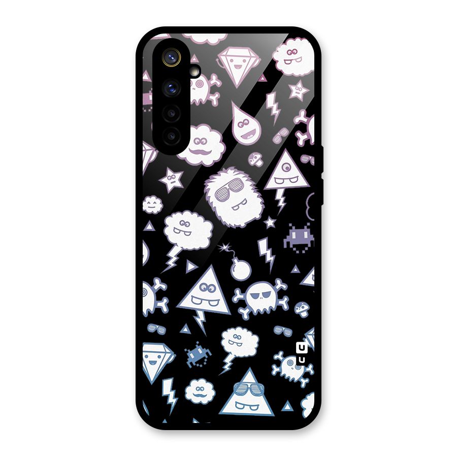 Funny Faces Glass Back Case for Realme 6i