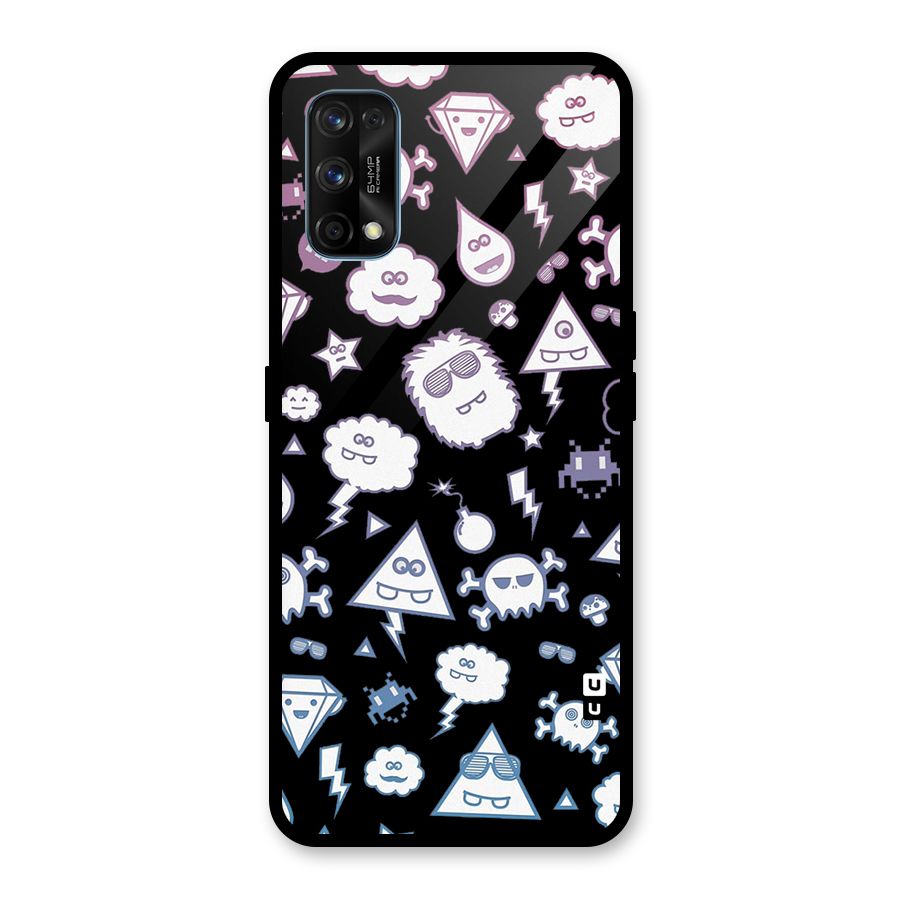 Funny Faces Glass Back Case for Realme 7 Pro