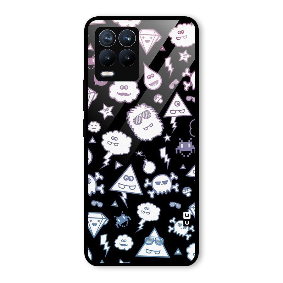 Funny Faces Glass Back Case for Realme 8