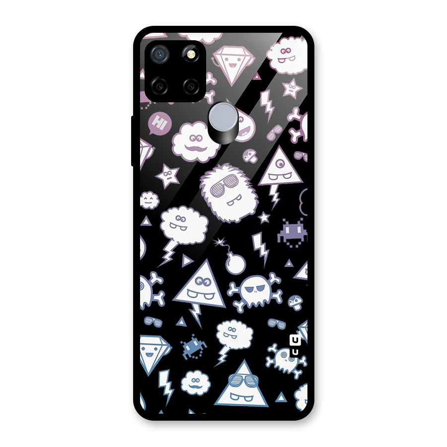 Funny Faces Glass Back Case for Realme C12