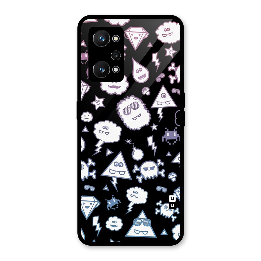Funny Faces Glass Back Case for Realme GT Neo 3T