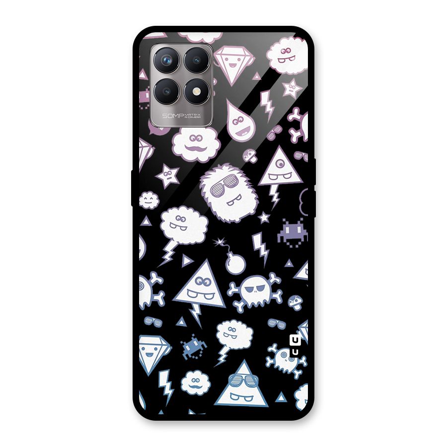 Funny Faces Glass Back Case for Realme Narzo 50