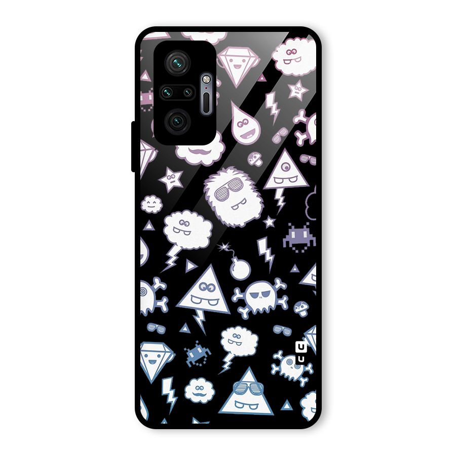 Funny Faces Glass Back Case for Redmi Note 10 Pro Max