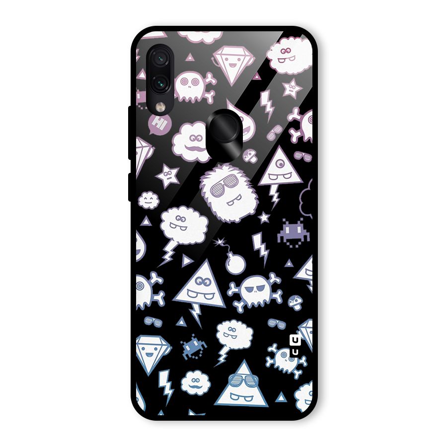 Funny Faces Glass Back Case for Redmi Note 7 Pro