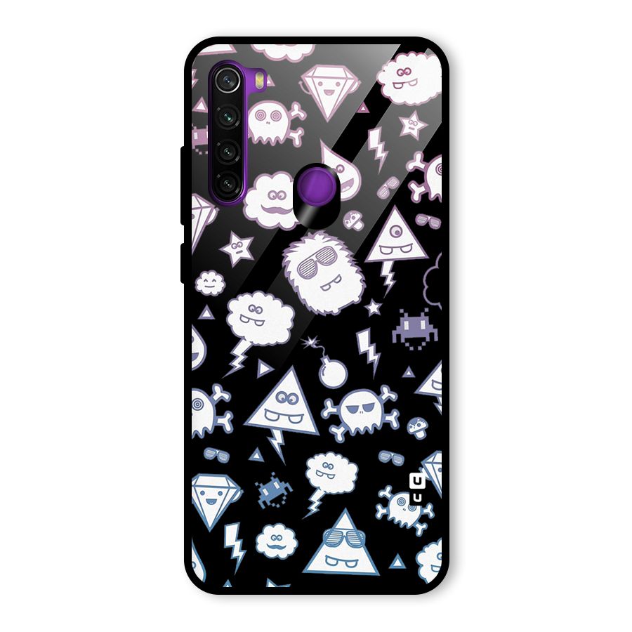 Funny Faces Glass Back Case for Redmi Note 8