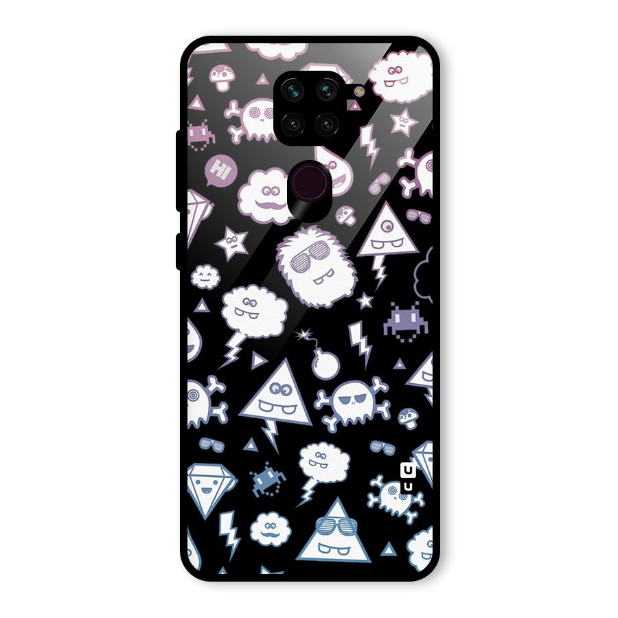 Funny Faces Glass Back Case for Redmi Note 9