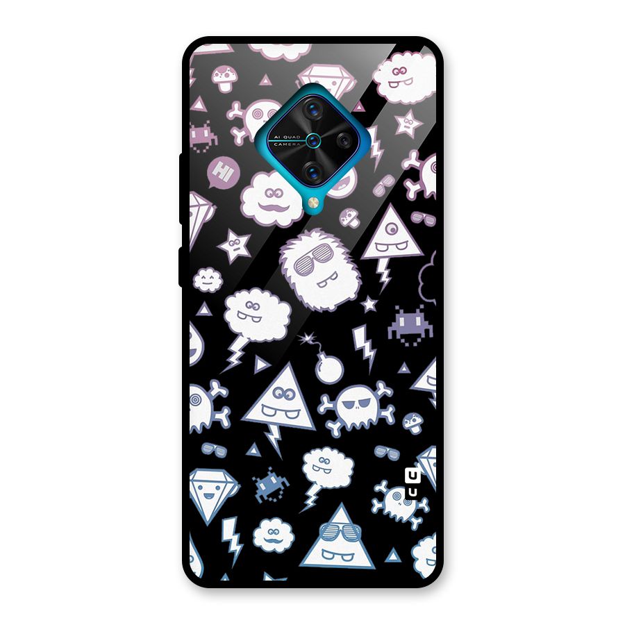 Funny Faces Glass Back Case for Vivo S1 Pro