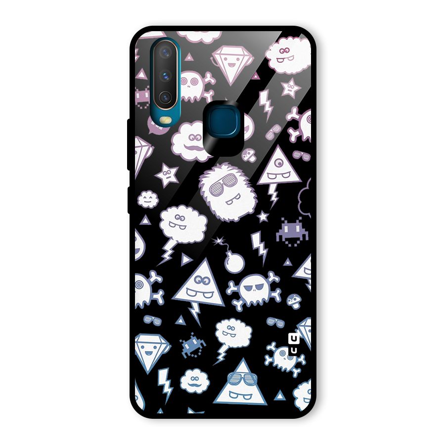 Funny Faces Glass Back Case for Vivo U10